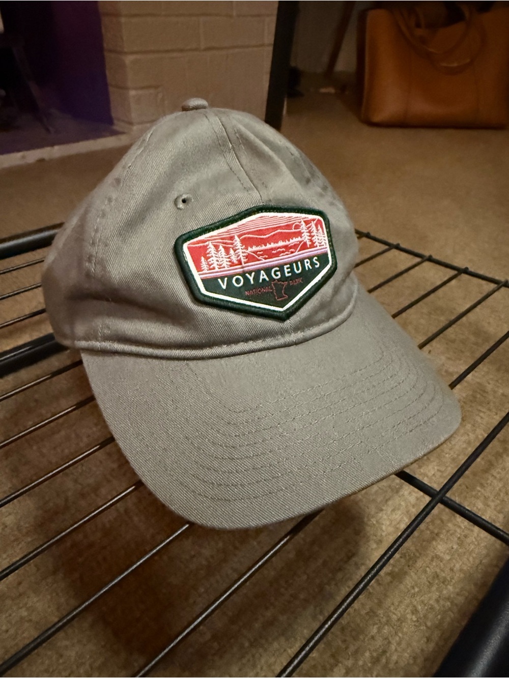 Gray/olive Voyageurs National Park baseball cap by Gear.